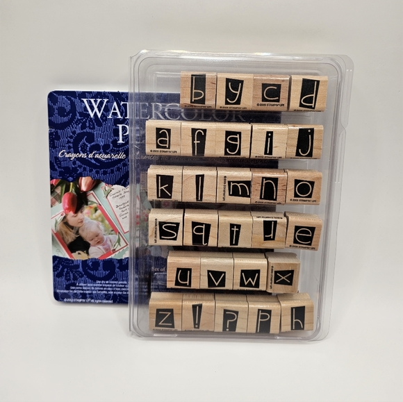 Stampin' Up! Other - Stampin' Up, Alphabet Stamp Set, Plus Watercolor Pencils
